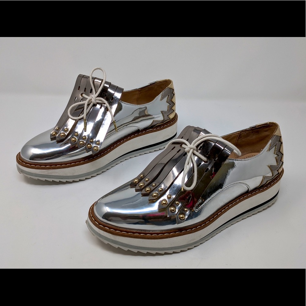 Silver platform by Zara